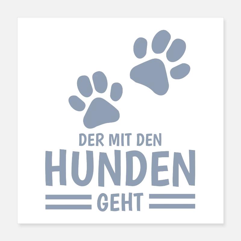 Dictons du chien et du maître Poster 40 x 40 cm