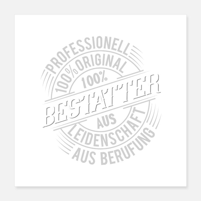 Bestatter Poster 40x40 cm