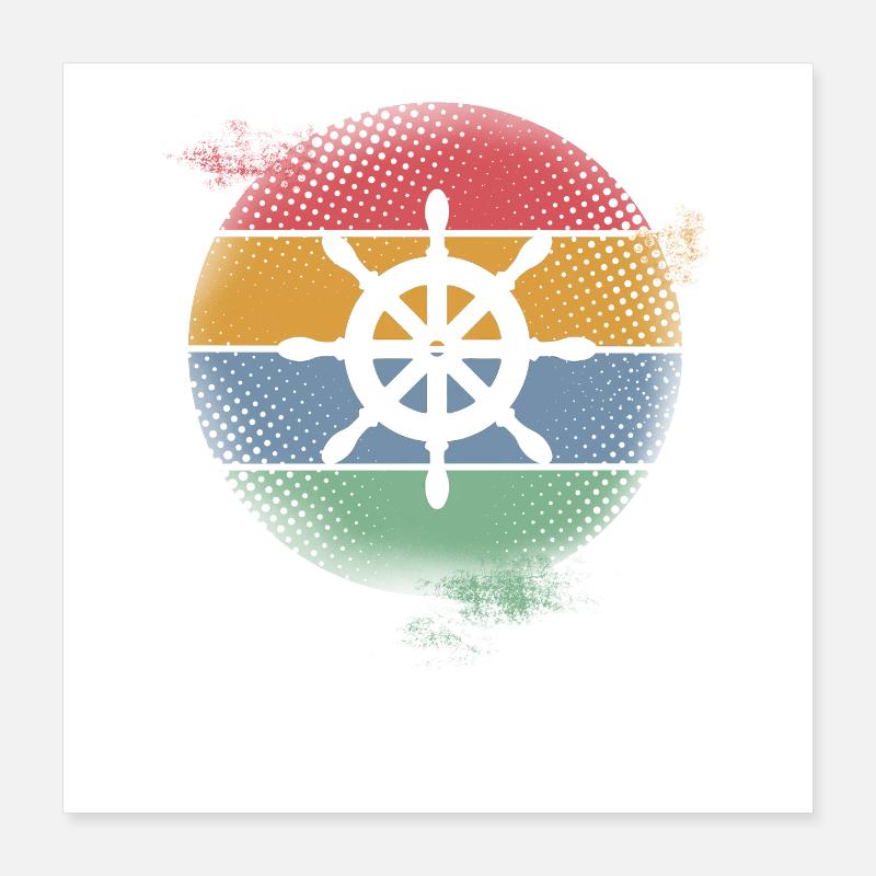 Steuerrad Poster 40x40 cm