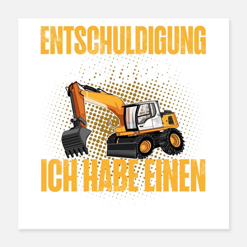 Bagger Poster 40x40 cm