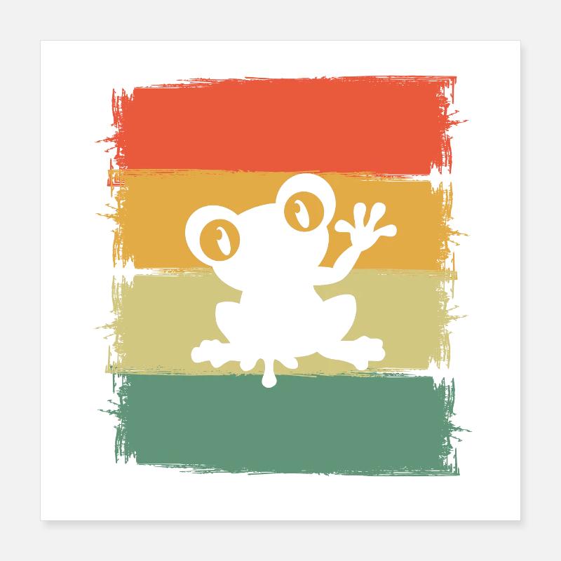 Frog Poster 16" x 16" (40x40 cm)