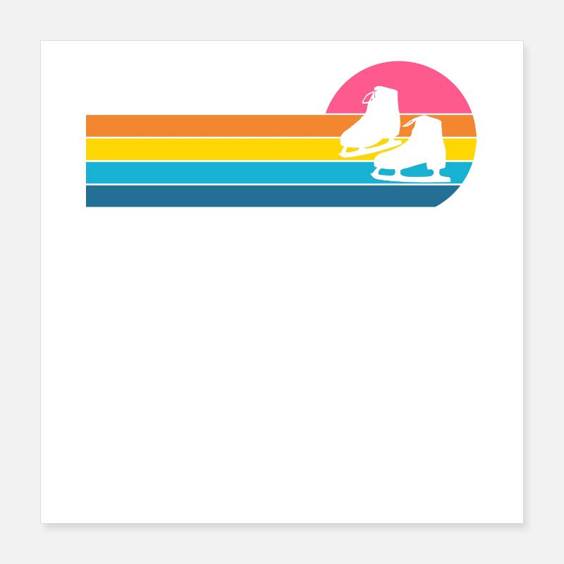 Schlittschuh Poster 40x40 cm