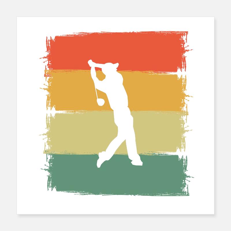 Golf Golfer Poster 40x40 cm