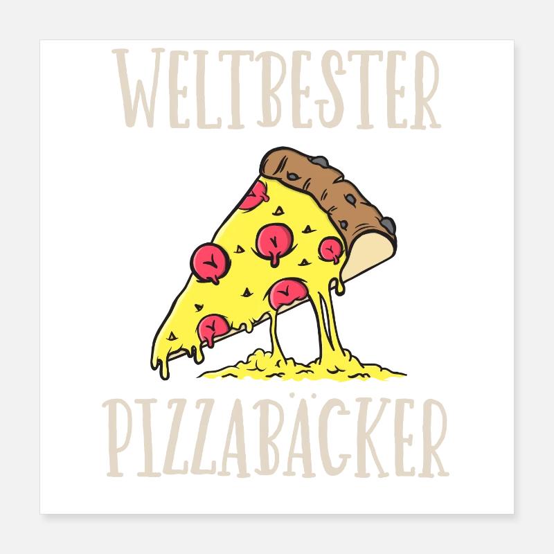Weltbester Pizzabäcker Poster 40x40 cm