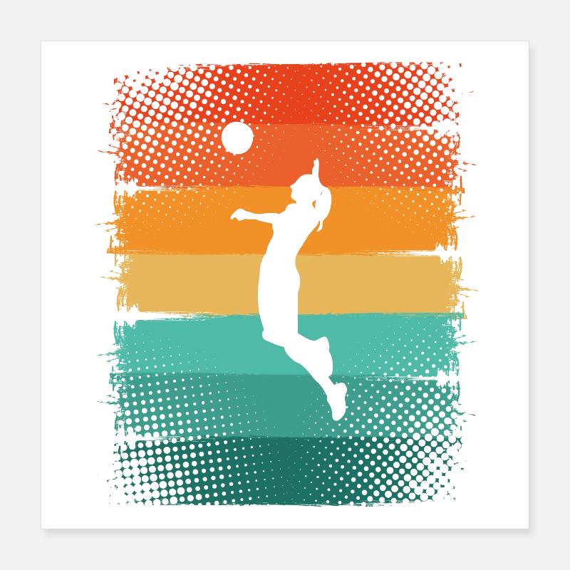 Volley-ball Poster 40 x 40 cm