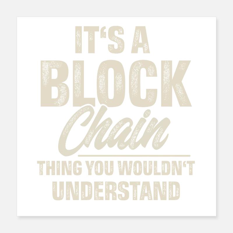 Crypto Blockchain Poster 40 x 40 cm