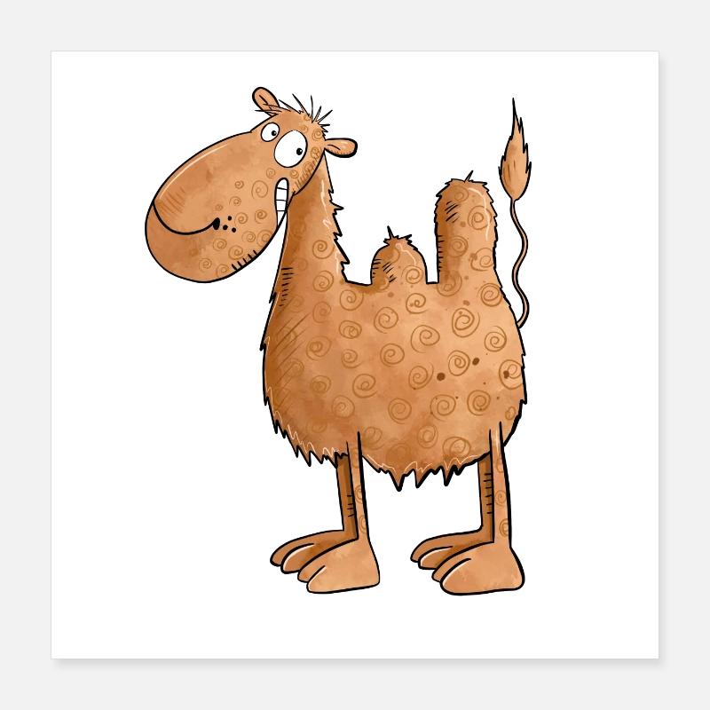 Drolliges Kamel I Tiere Poster 40x40 cm