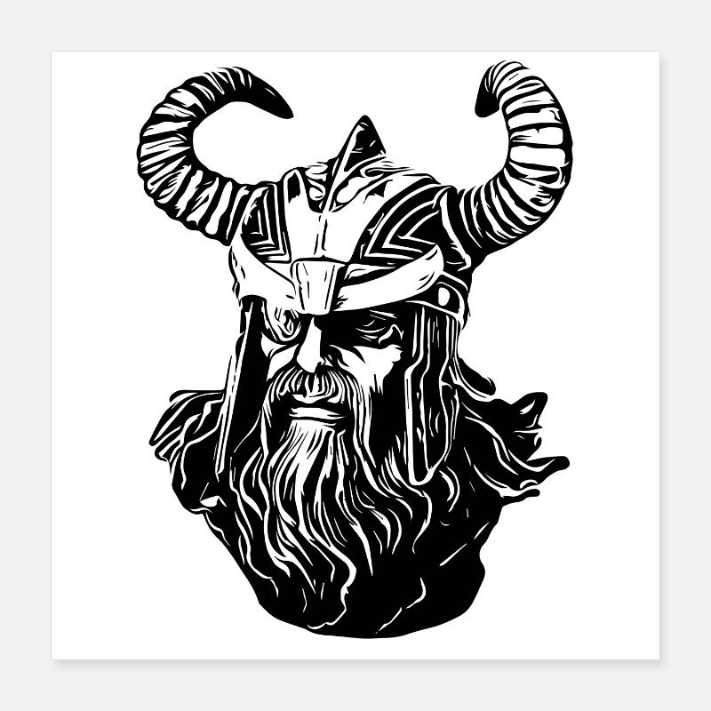 Odin Wikinger Poster 40x40 cm