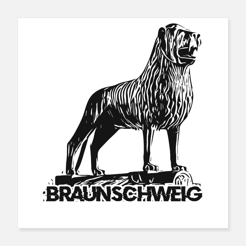 Brunswick Lion Poster 40 x 40 cm