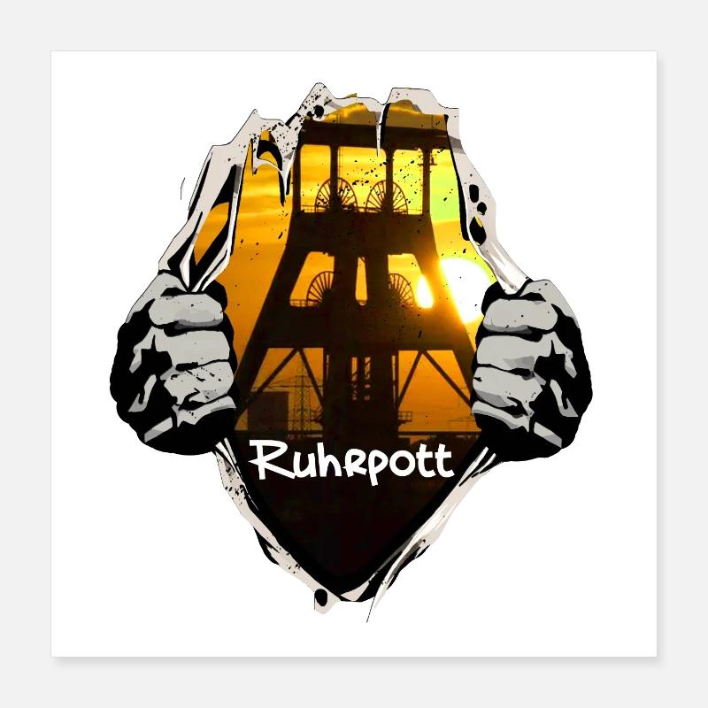 Ruhrpott under the shirt Poster 16" x 16" (40x40 cm)