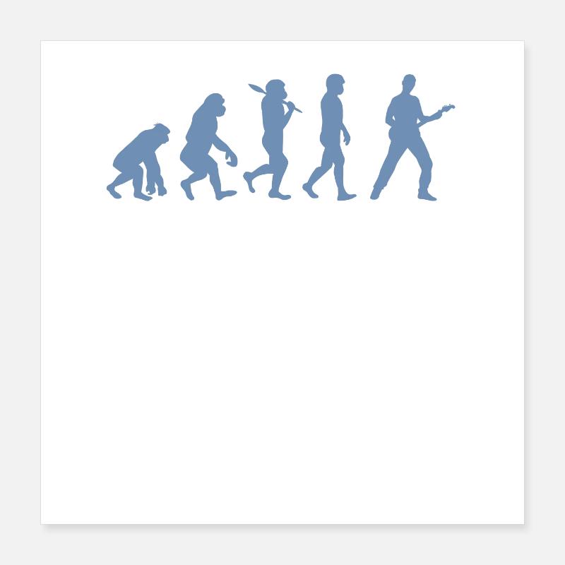 Evolution Guitar Bassist Poster 16" x 16" (40x40 cm)