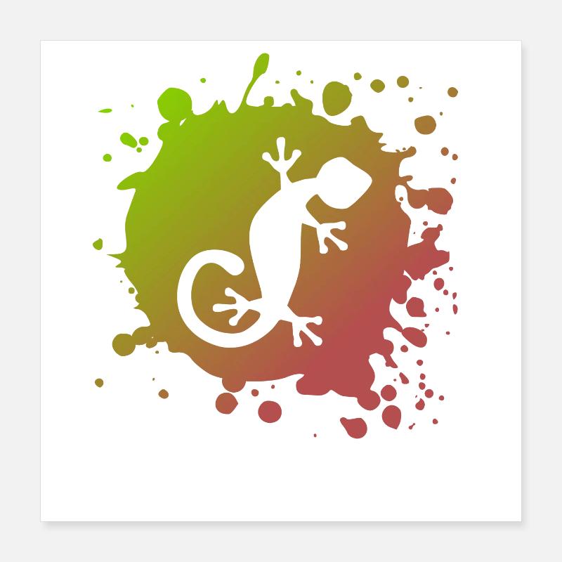 Eidechse Echse Poster 40x40 cm