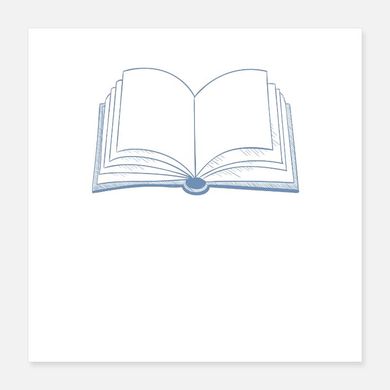 Bücher offenes Buch Poster 40x40 cm