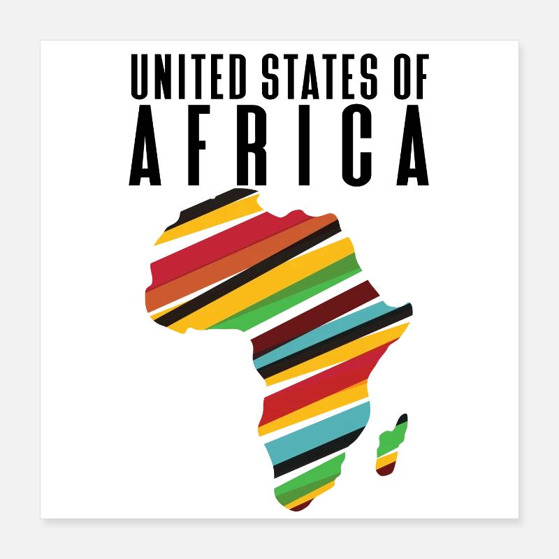 De Forenede Stater i Afrika Poster 40x40 cm