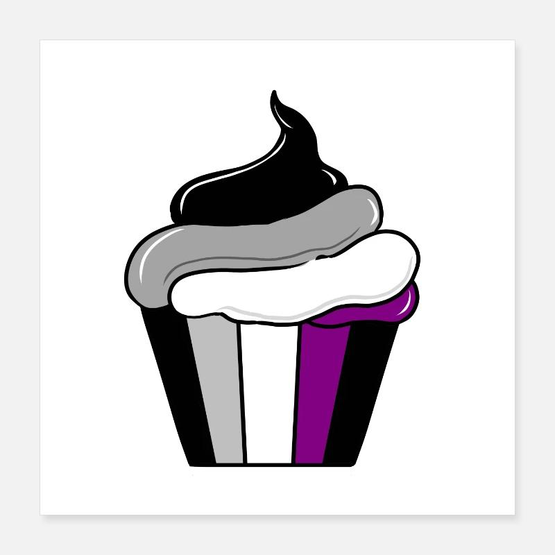 Cupcake Ace Pride Poster 40 x 40 cm
