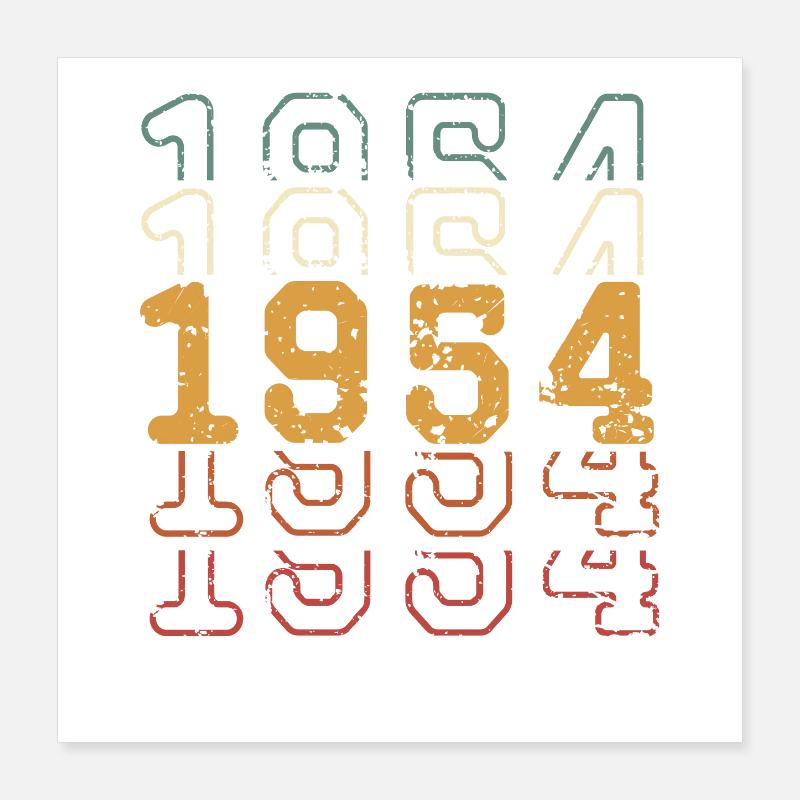 1954 Poster 40x40 cm