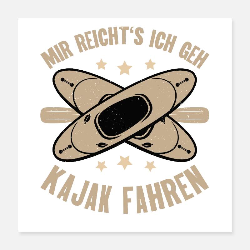 Kajak Kajakfahren Poster 40x40 cm