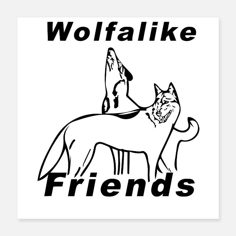 Wolfalike Logo Poster 40 x 40 cm