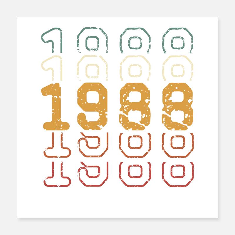 1988 Poster 40 x 40 cm