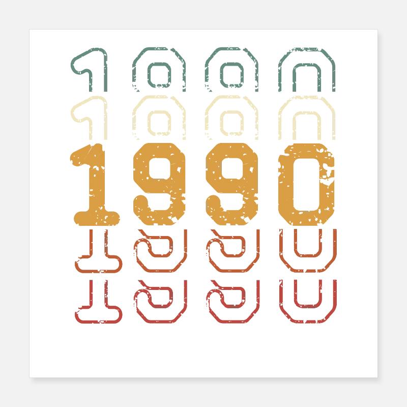 1990 Poster 40 x 40 cm