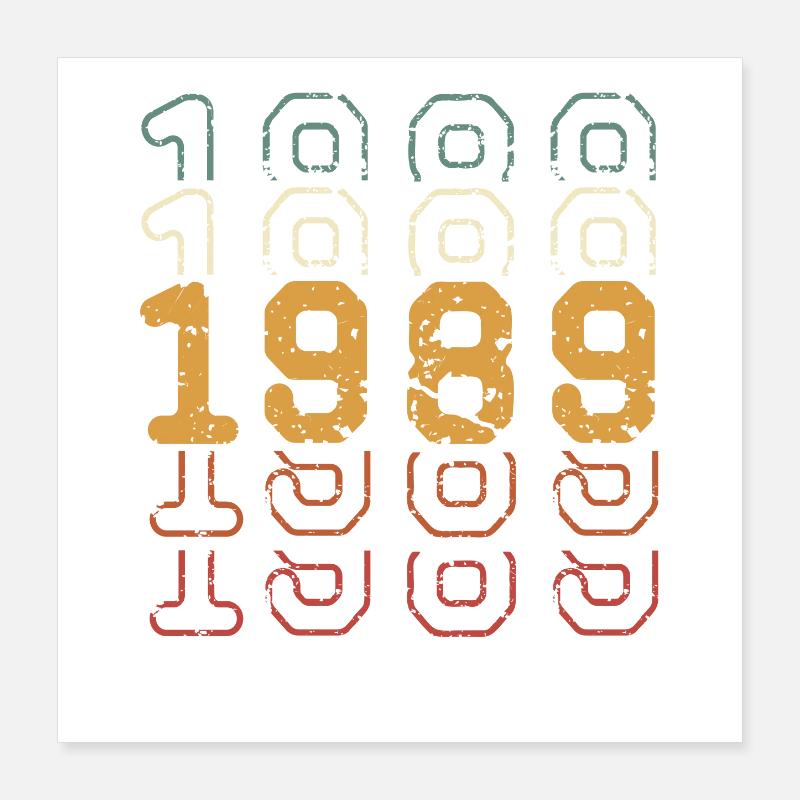1989 Poster 40 x 40 cm