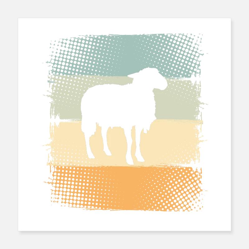 Schaf Poster 40x40 cm