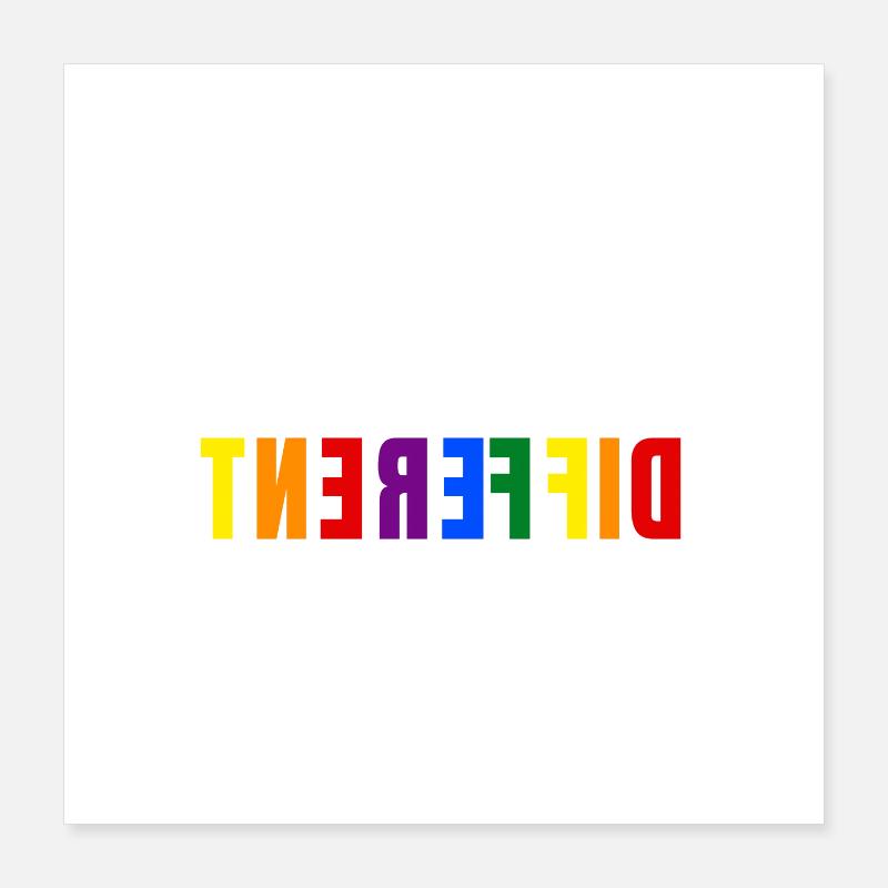 BE DIFFERENT - LGBTQI Schwul Lesbisch CSD Pride Poster 40x40 cm