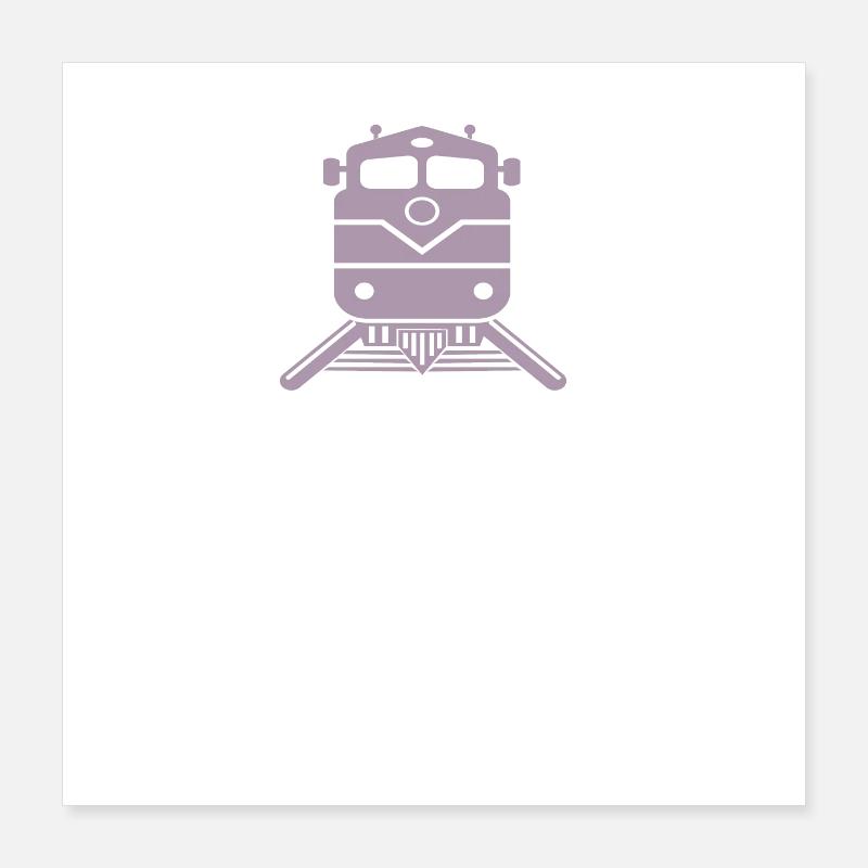 Train Train Driver Design Poster 16" x 16" (40x40 cm)