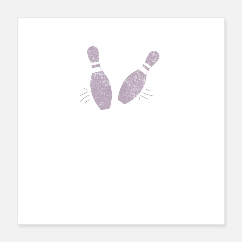 quilles de bowling Poster 40 x 40 cm