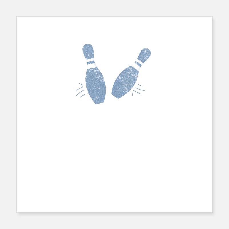 bowling pins Poster 40x40 cm