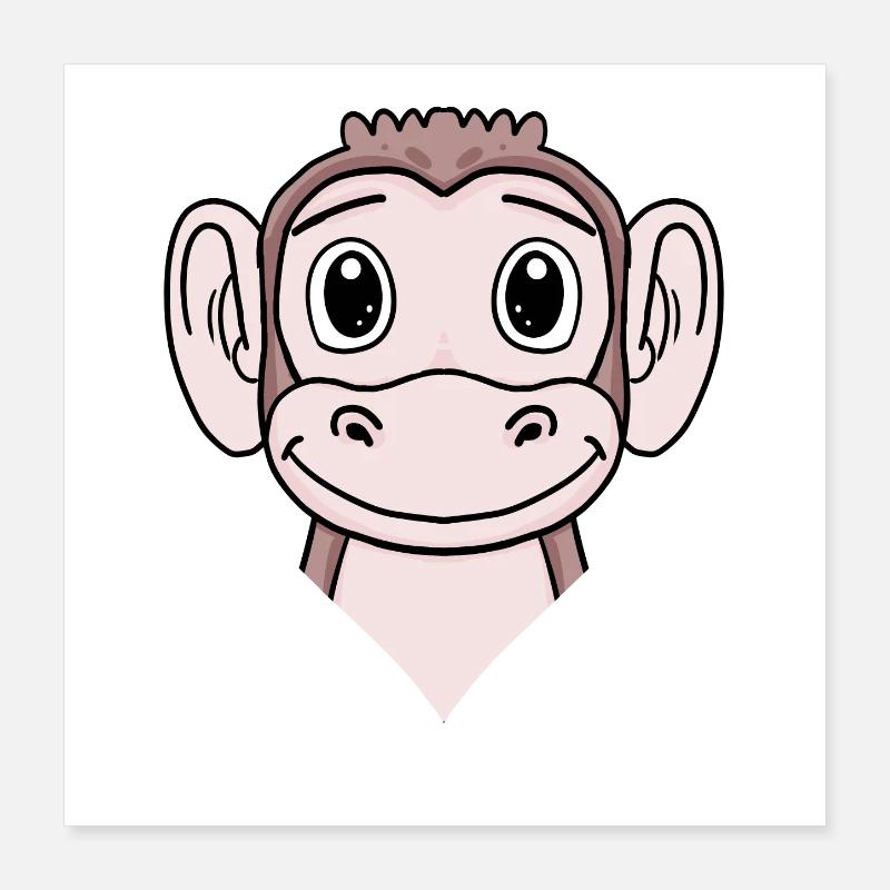 Affe Poster 40x40 cm