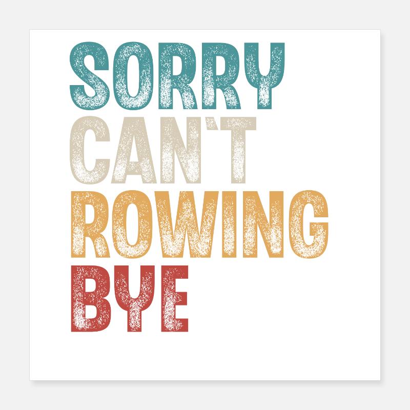 Rudern Ruderer Ruderboot Poster 40x40 cm