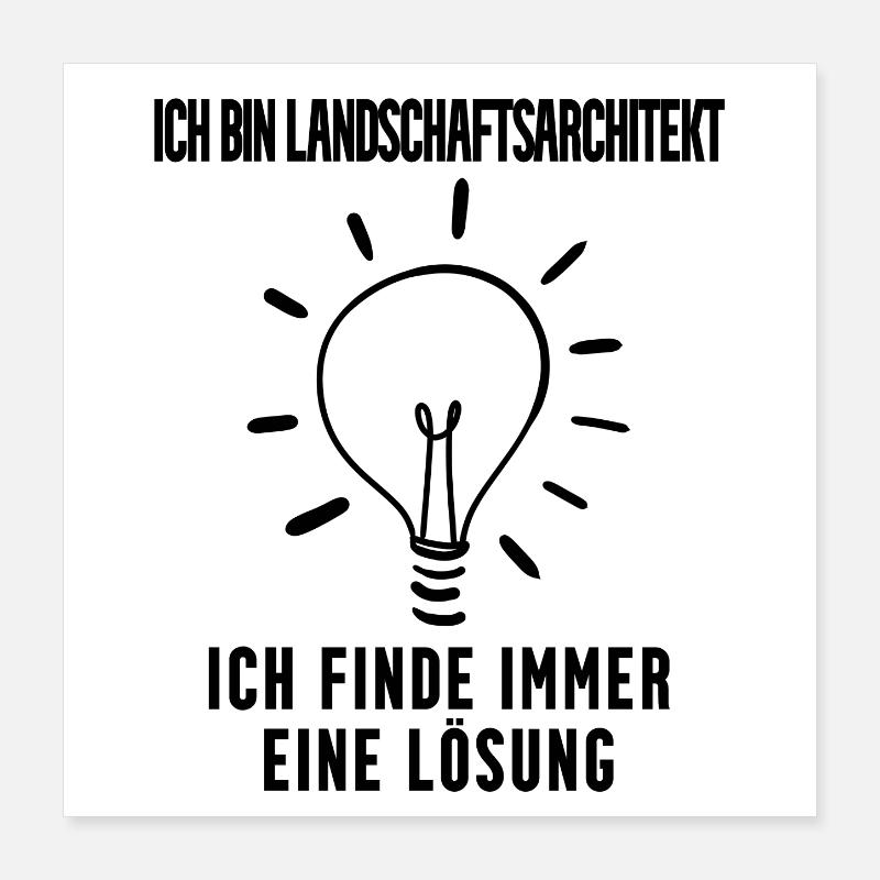Landschaftsarchitekt Beruf Ausbildung Poster 40x40 cm