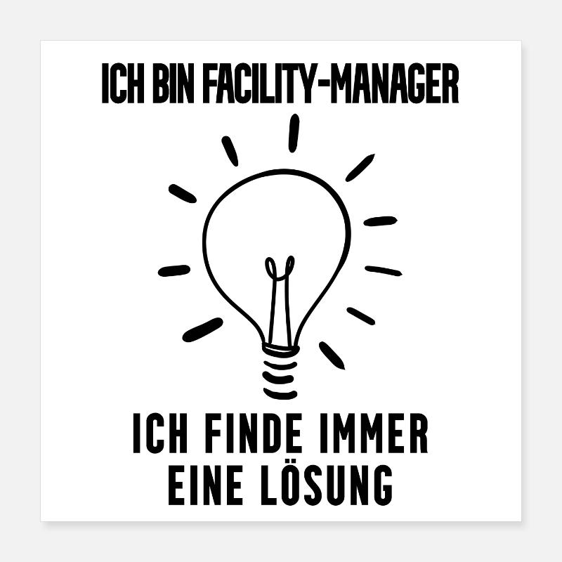 facility manager Beruf Ausbildung Poster 40x40 cm