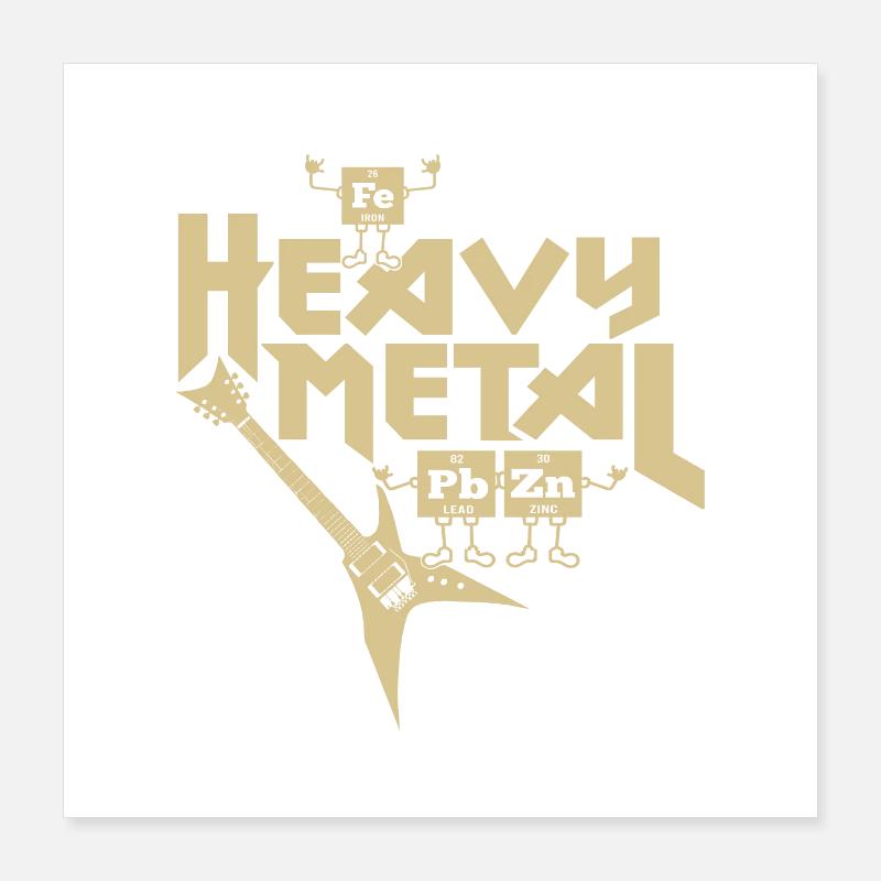 Heavy Metal Drôle Poster 40 x 40 cm
