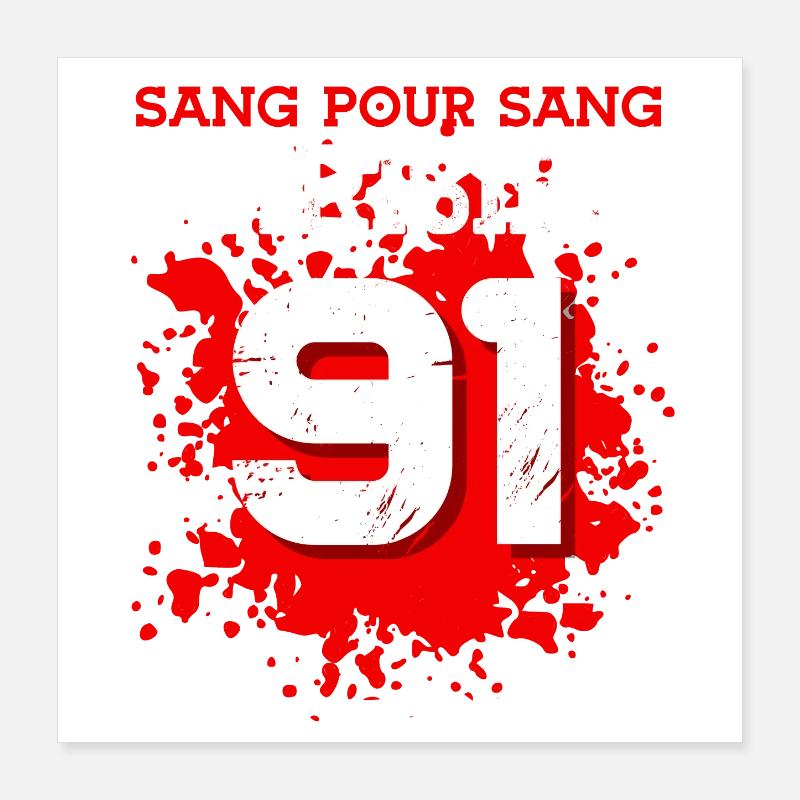 Sang Pour Sang Parisien - 91 Poster 40 x 40 cm