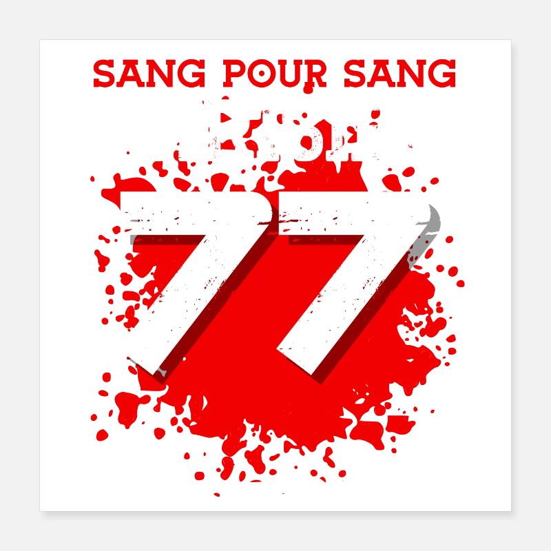 Sang Pour Sang Parisien - 77 Poster 40 x 40 cm