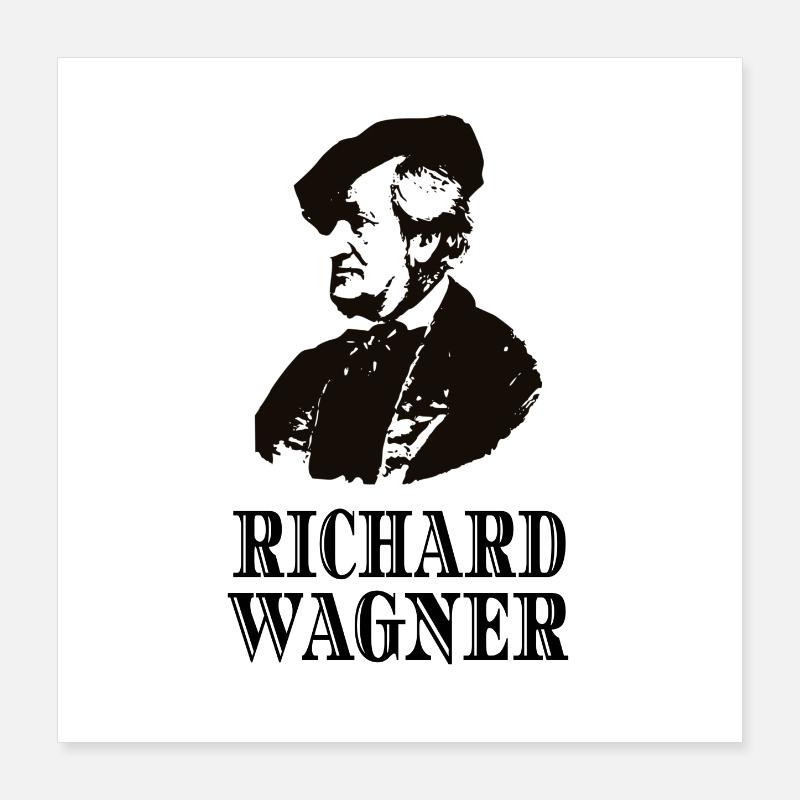 Richard Wagner Classical Music Composer Classical Music Poster 16" x 16" (40x40 cm)
