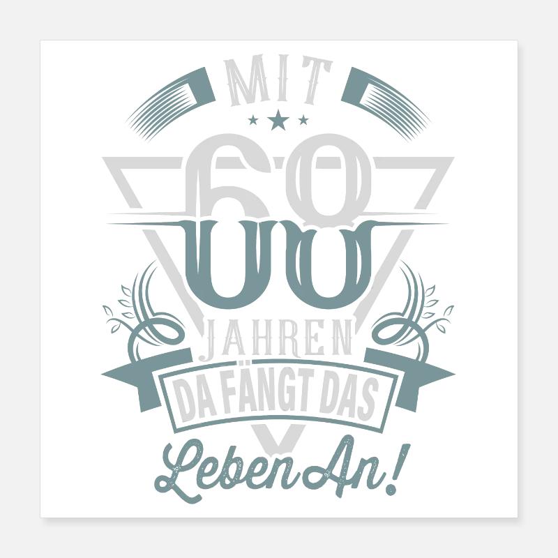 68. Geburtstag Da Fängt Das Leben An Poster 40x40 cm