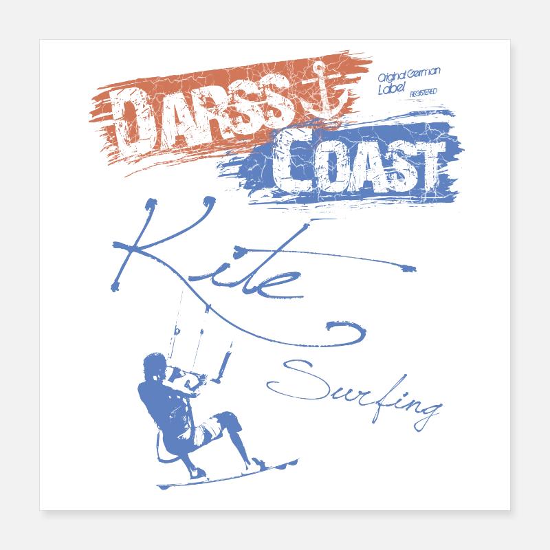 DarssCoast - Kite Surfing Poster 40x40 cm