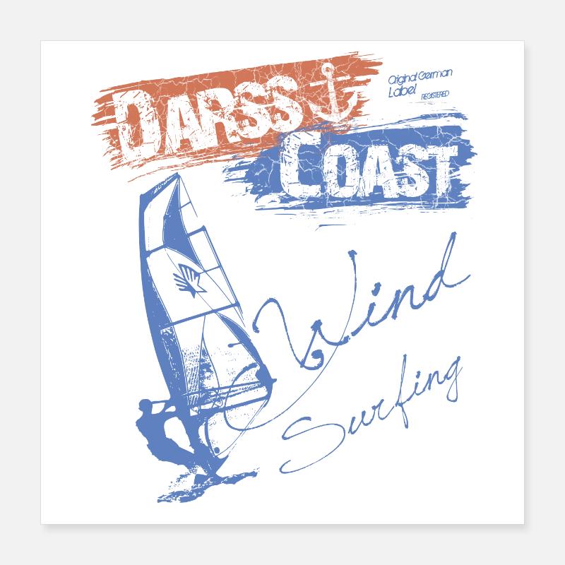 DarssCoast WINDSURFING - SURFER WINDSURFER Poster 40x40 cm