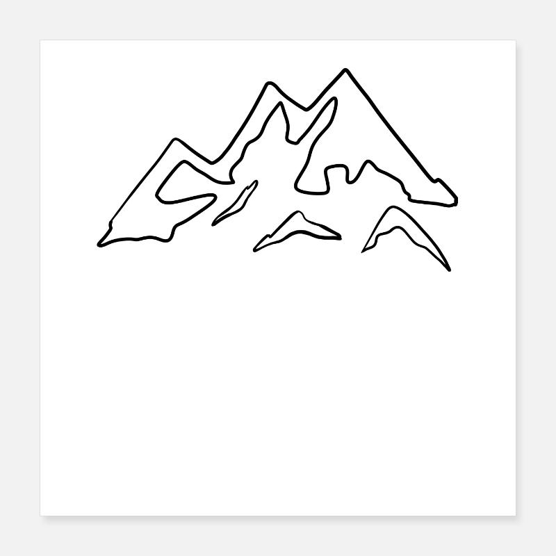 Berge Poster 40x40 cm