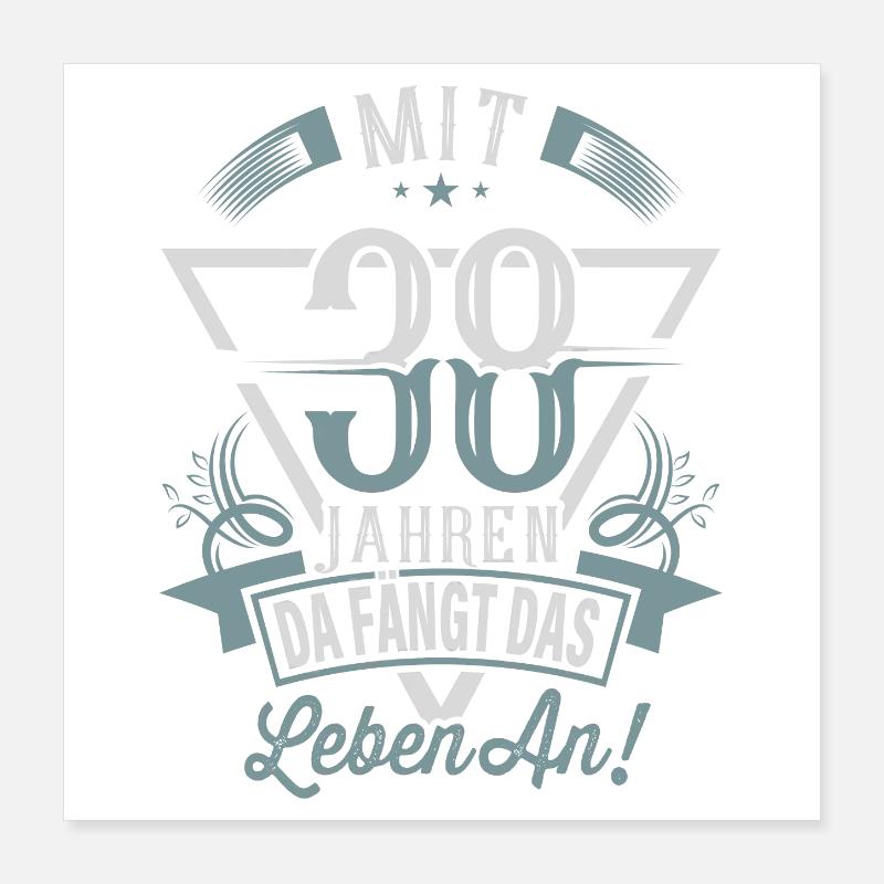38. Geburtstag Da Fängt Das Leben An Poster 40x40 cm