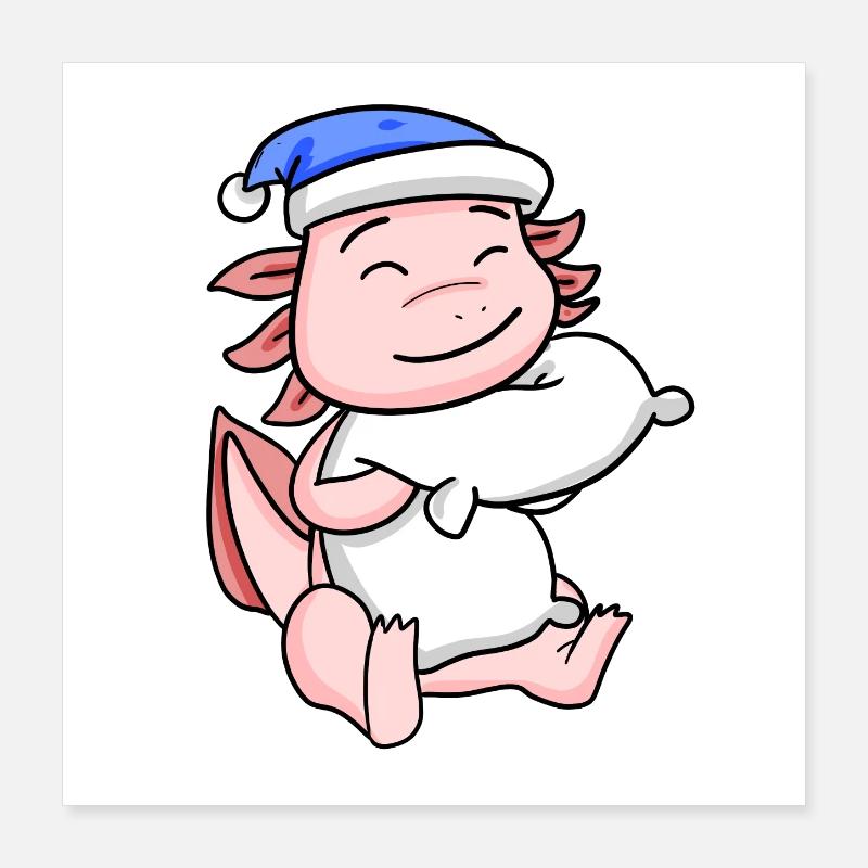 Axolotl Bébé Poster 40 x 40 cm