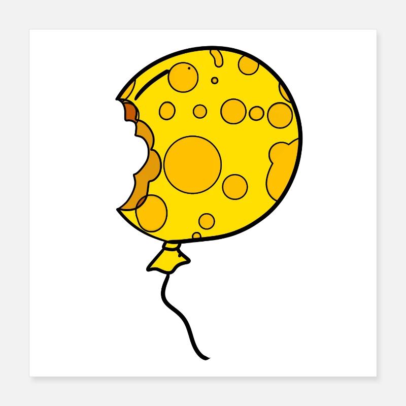 Ballon fromage Poster 40 x 40 cm