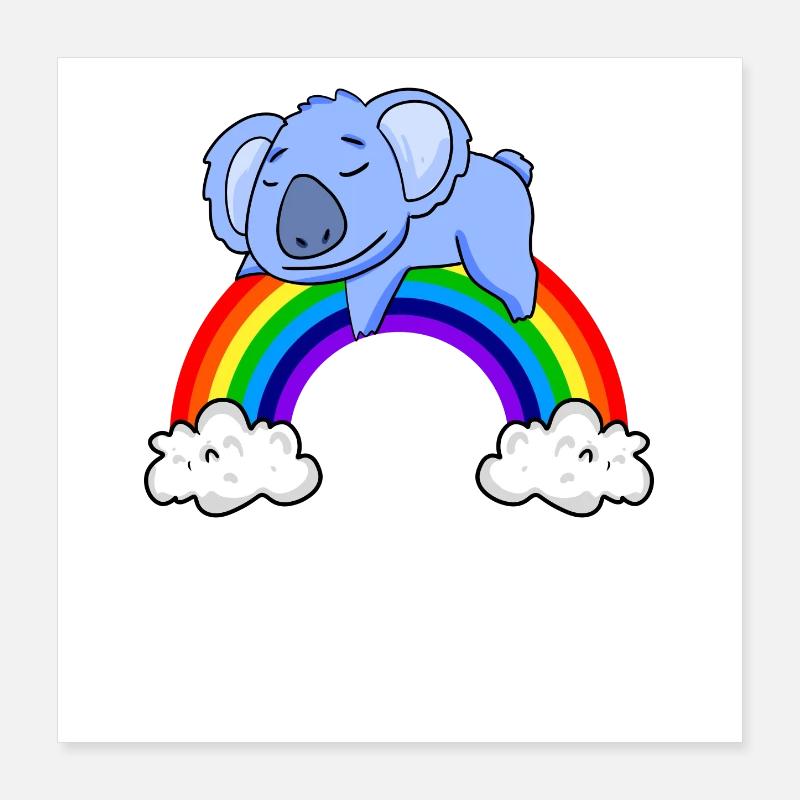 Koala arc-en-ciel Poster 40 x 40 cm