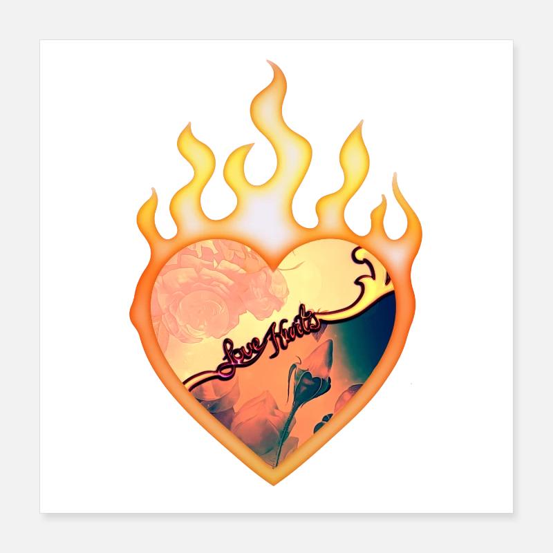 wunderbares Blumendesign Poster 40x40 cm