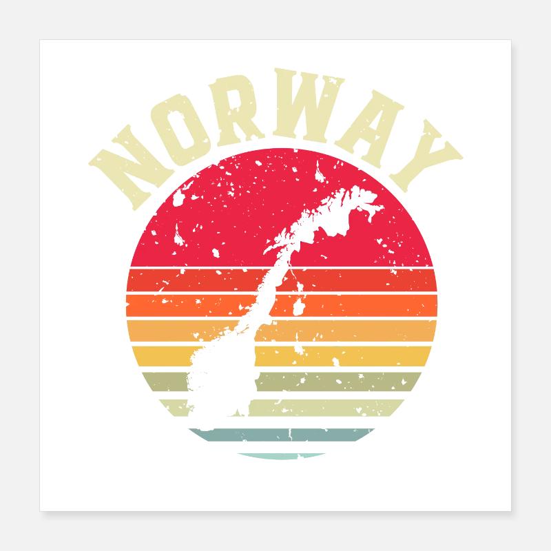 Norwegen Poster 40x40 cm