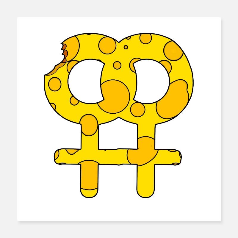 Symbole de Vénus double Poster 40 x 40 cm