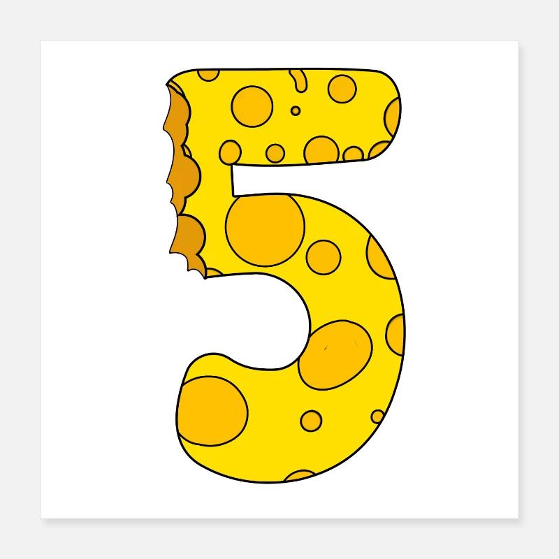 Fromage numéro 5 Poster 40 x 40 cm